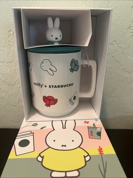 Starbucks Other - #2475**Miffy x Starbucks Ceramic Mug with Bunny Lid - White with Teal Accents
